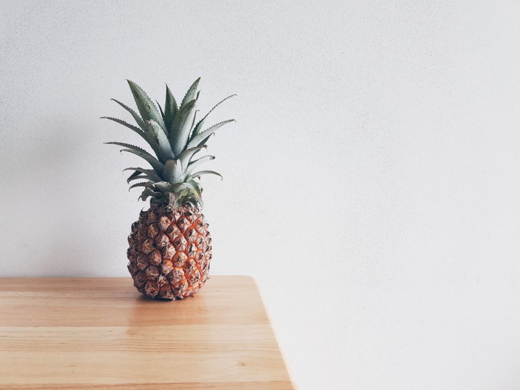 there is a pineapple on the table